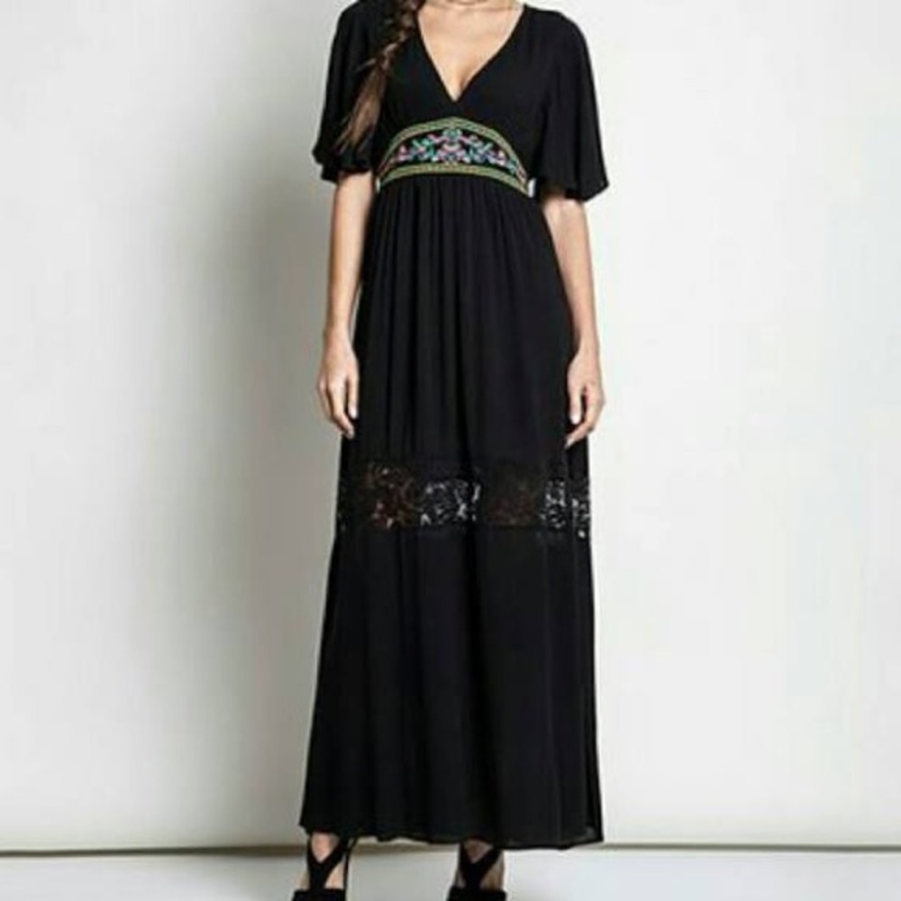 Umgee USA Embroidered Maxi Dress